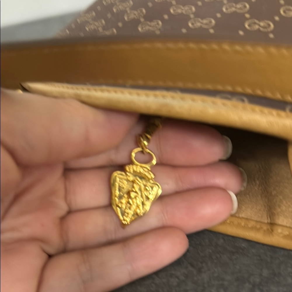 Vintage Gucci Brown and Tan Monogram Shoulder Bag - Picture 11 of 16